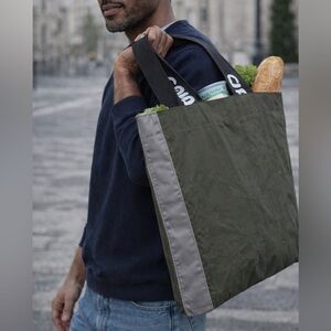 Zara Stylish “Brave Move XX” Olive Green Tote Bag